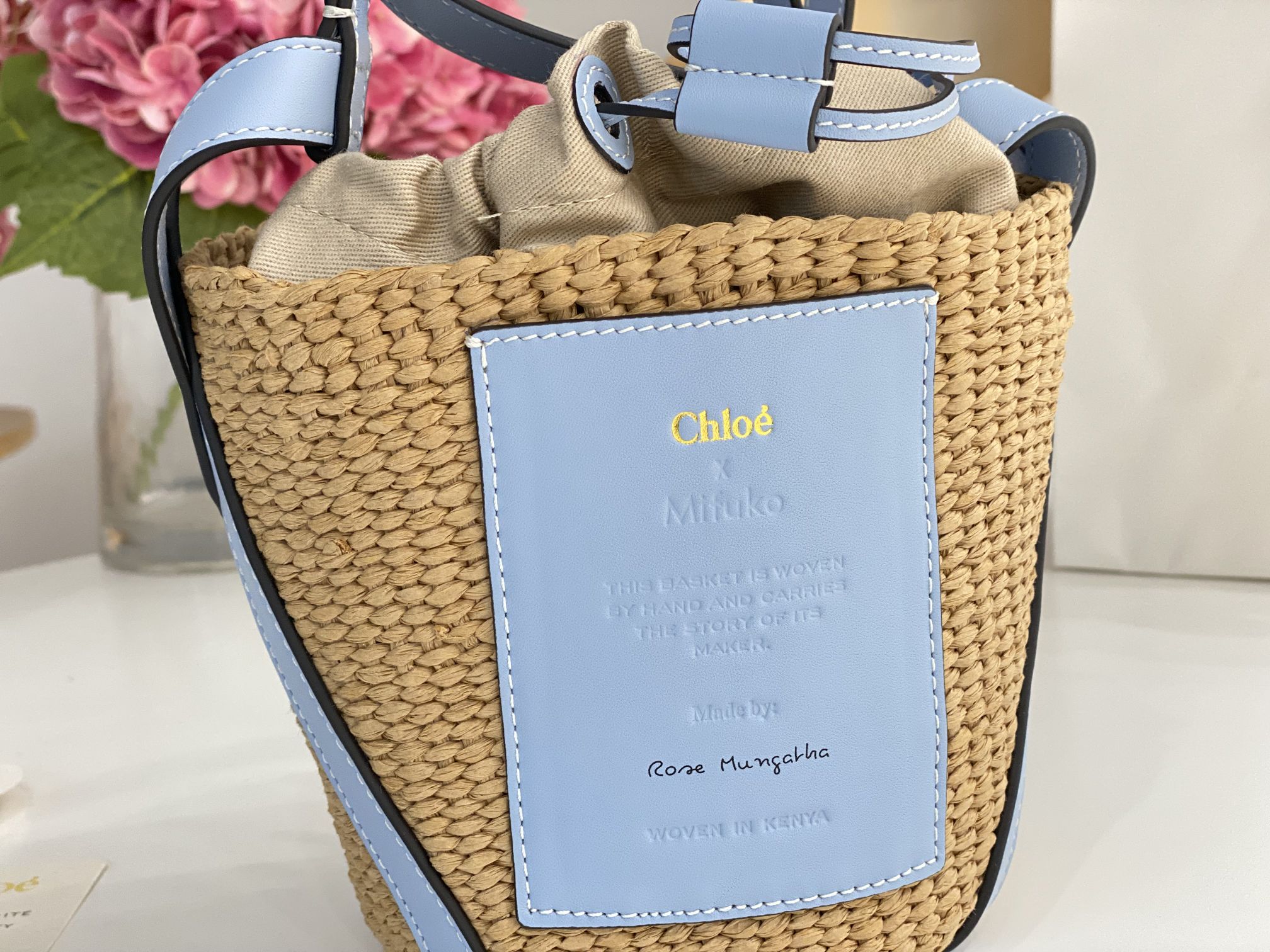 Chloe Small Woody Basket In Natural Fibers 